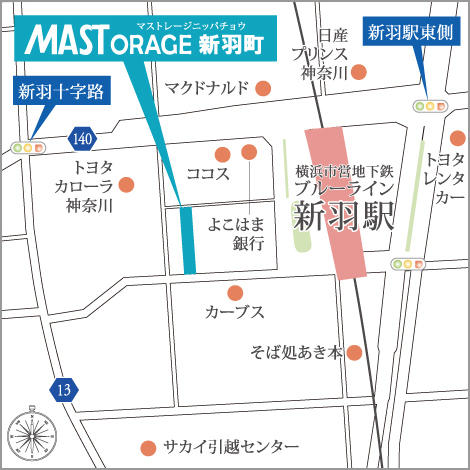 マストレージ新羽町 マップ