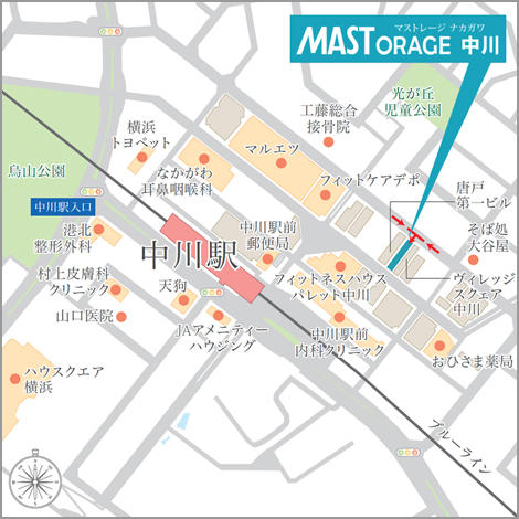 マストレージ中川 マップ