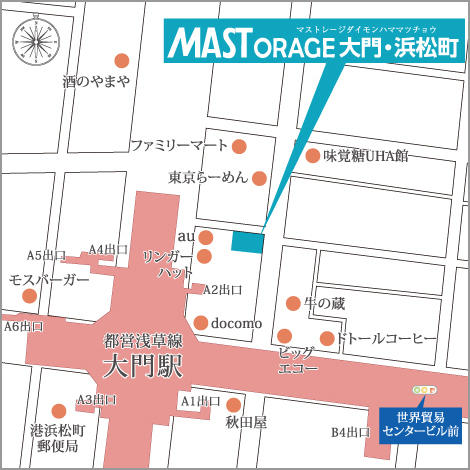 マストレージ大門・浜松町 マップ
